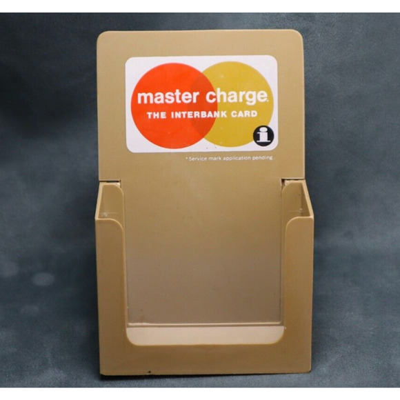 Vintage Mastercard Counter Display Master Charge Interbank - Picture 1 of 6